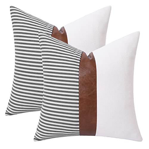 Mecatny Boho Throw Pillows - Rustic Decorative Accent Pillows
