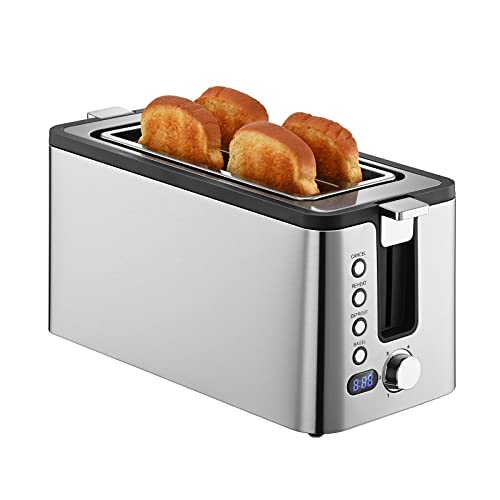 Mecity 4 Slice Toaster with Countdown Timer