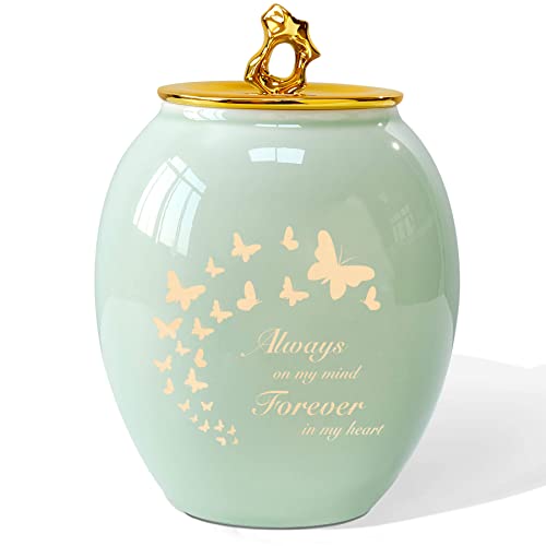 Medium Butterfly Urns for Ashes, Ceramic Funeral Urns