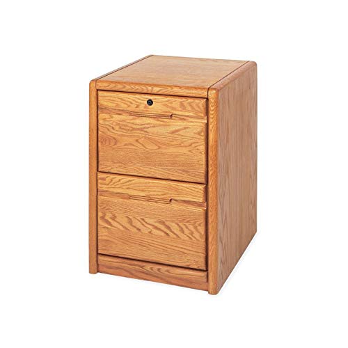 Medium Oak 2-Drawer File Cabinet
