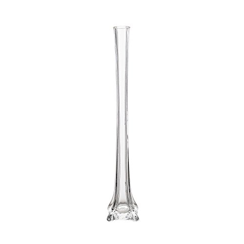 Clear Glass Eiffel Tower Vase - 20 Inch, Wedding & Home Décor