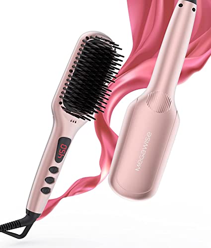 MEGAWISE Pro Ceramic Ionic Hair Straightener Brush