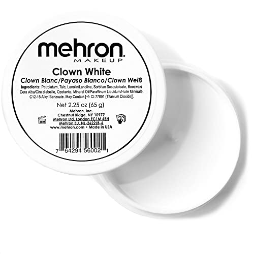 Mehron Makeup Clown White Professional Face Paint Cream Makeup