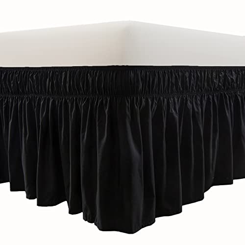 MEILA Wrap Around Bed Skirt - Black Queen/King Size