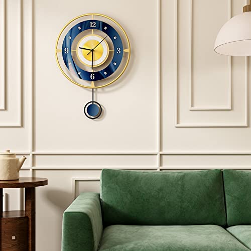 17.7 Inch Decorative Wall Clock with Pendulum by MEISD