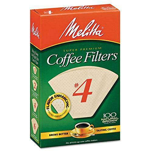 Melitta No. 4 Coffee Paper Filter, Natural Brown, 100 Count
