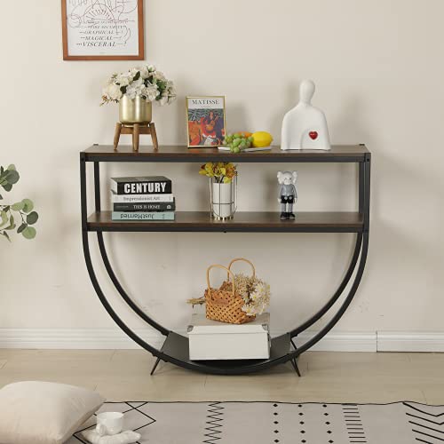 MELLCOM 48'' Console Table with Storage Shelves