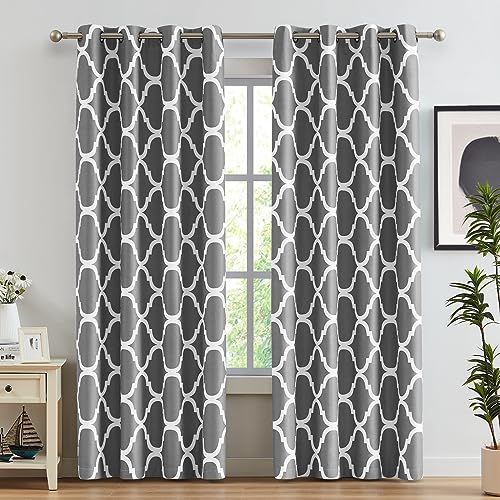 Melodieux Moroccan Printed Room Darkening Curtains