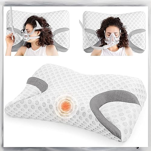 CPAP Side Sleeper Memory Foam Pillow: Neck Support & Pain Relief" by IKSTAR