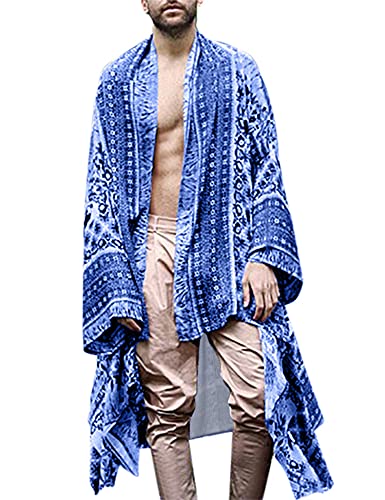 Men's Long Cardigan Lightweight Kimono Robe