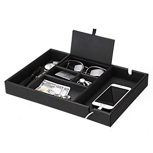 Men's Valet Tray with Charging Station