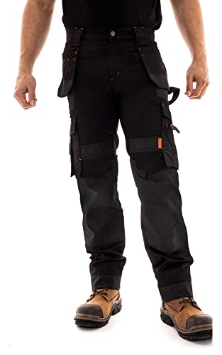 Durable Mens Work Pants with Holster Pockets and Knee Reinforcement