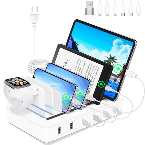 MERGROLY 10-Slot Fast Charging Station for Multiple Devices
