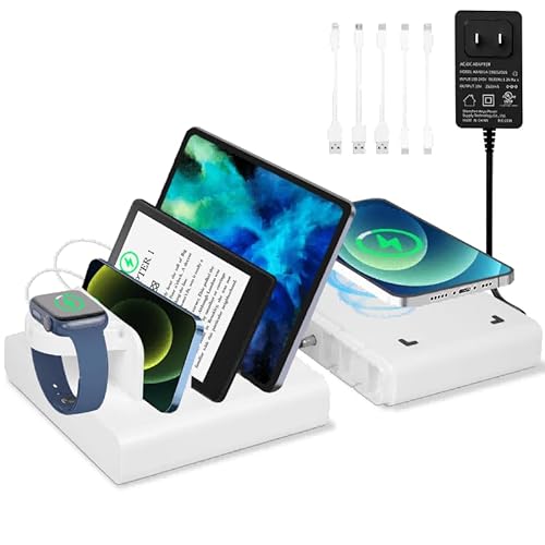 MERGROLY 5-in-1 Charging Station with Wireless Charger