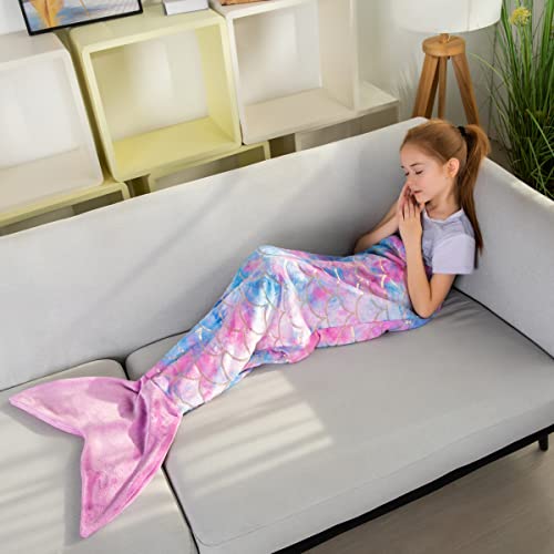 Mermaid Tail Blankets for Toddlers/Kids