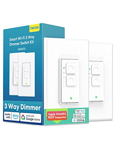Meross Smart 3 Way Dimmer Light Switch Kit