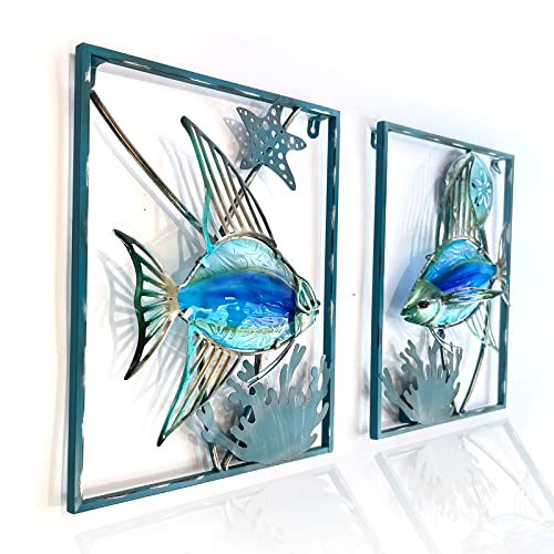 Metal Fish Wall Decor with LED Fairy Lights