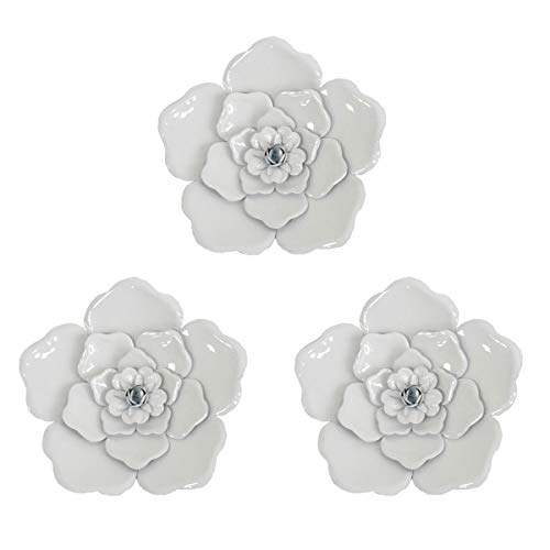 Metal Flower Wall Art Set of 3