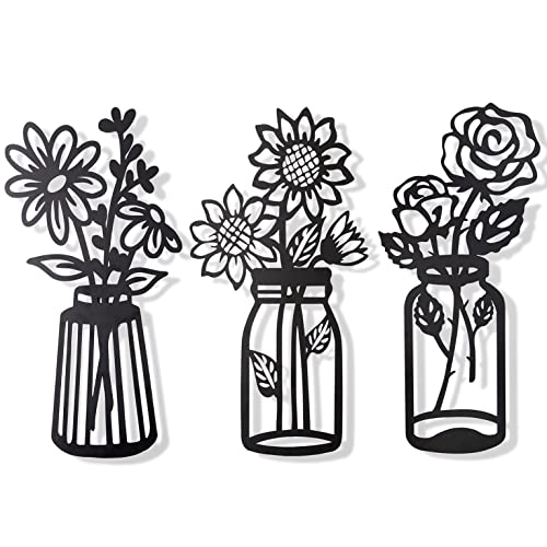 Metal Flowers Wall Decor Set