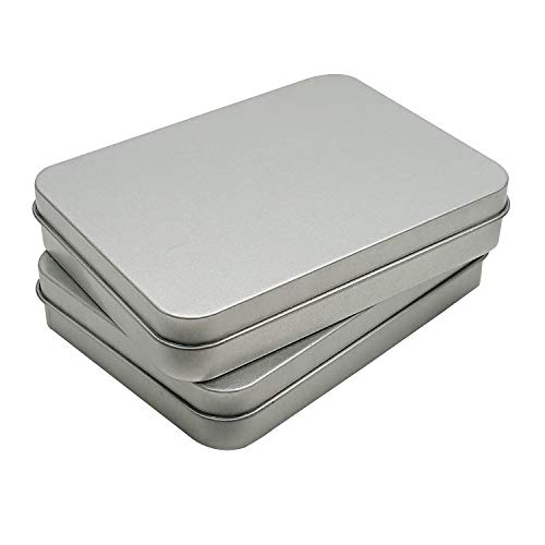Metal Hinged Tin Box Container Kit - Portable and Versatile Storage Solution