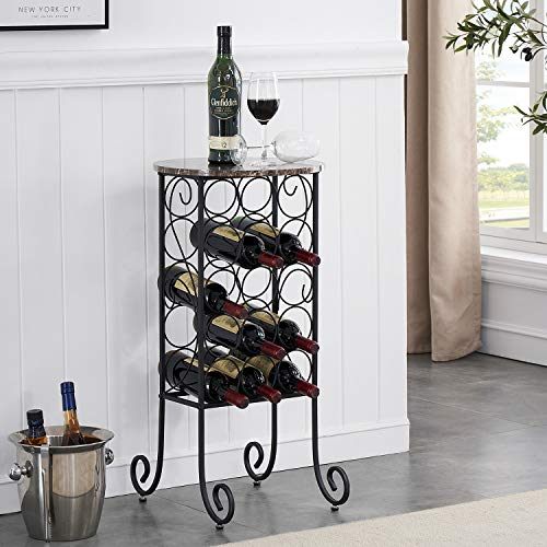 Metal Wine Rack Console Table