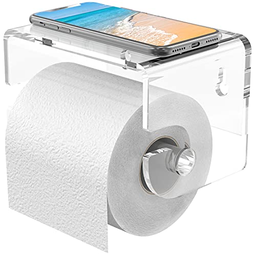 Meteou Adhesive Toilet Paper Holder with Shelf
