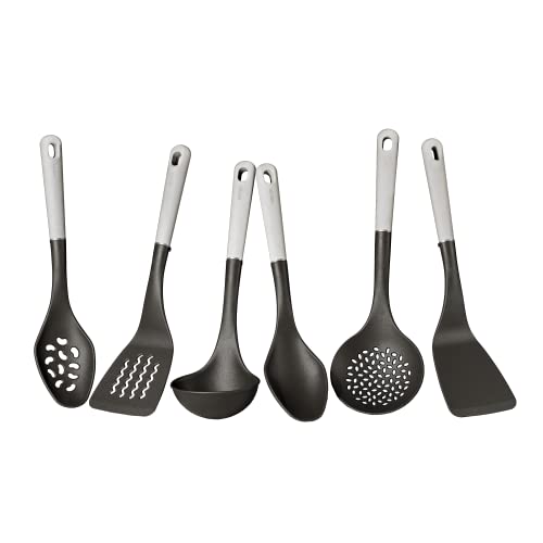 Meyer 6-Piece Nylon Cooking Utensils Set, Black/Gray
