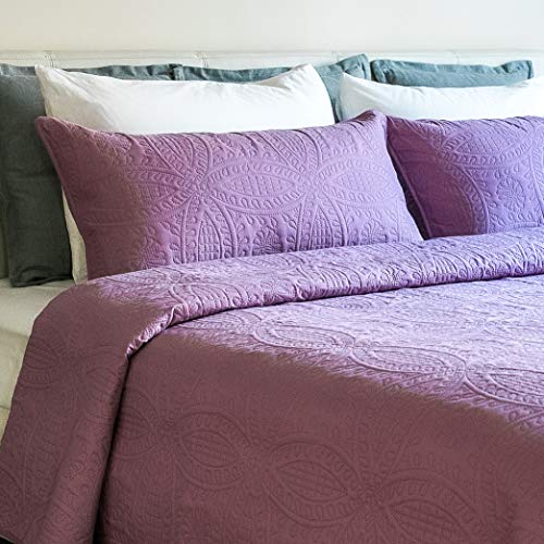 Purple Jasper Bedspread Coverlet Set - Prestige Collection