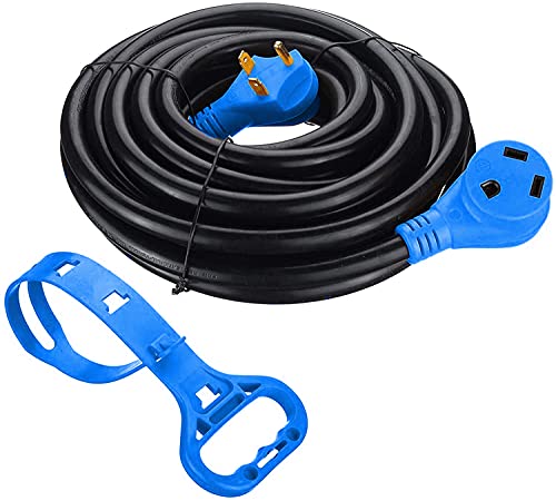 Miady 30ft 30Amp RV Extension Cord with Easy Unplug Design and Cord Organizer