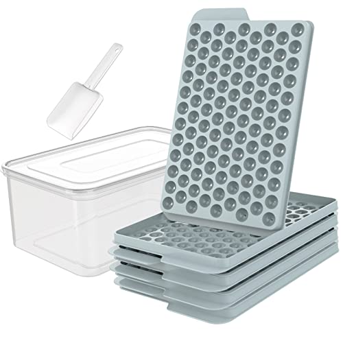 Miaowoof Mini Ice Cube Trays - Small Maker for Freezer Easy Release