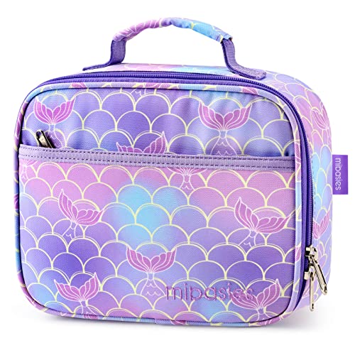 mibasies Kids Lunch Box for Girls and Boys Toddler Insulated Lunch Bag (Mermaid Tail1)