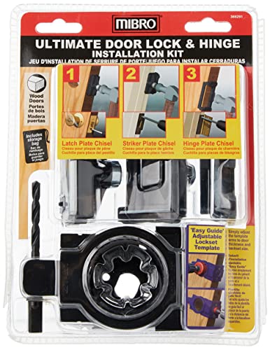 MIBRO 366291 Ultimate Door Lock and Hinge Installation Kit for Wood Doors