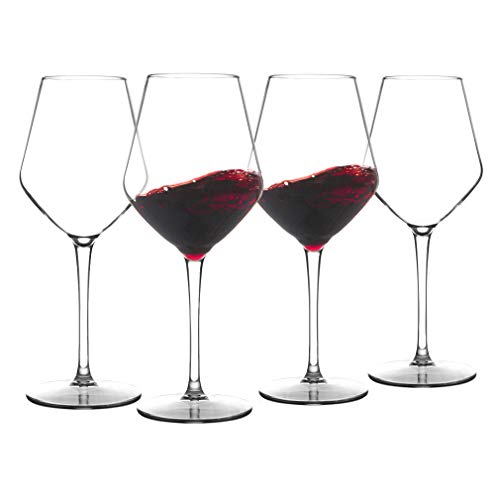 Unbreakable Stemmed Wine Glass Set, 15 oz, Set of 4