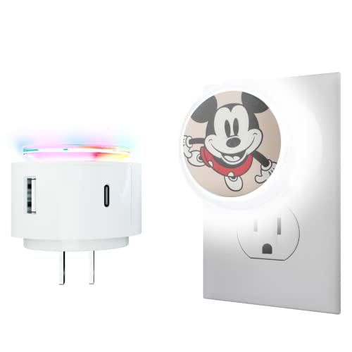 Mickey Mouse LED Night Light with USB Charging Station