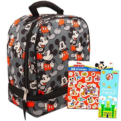 Ruz Mickey Mouse 16 Backpack with Detachable Lunch Box Blue-Red