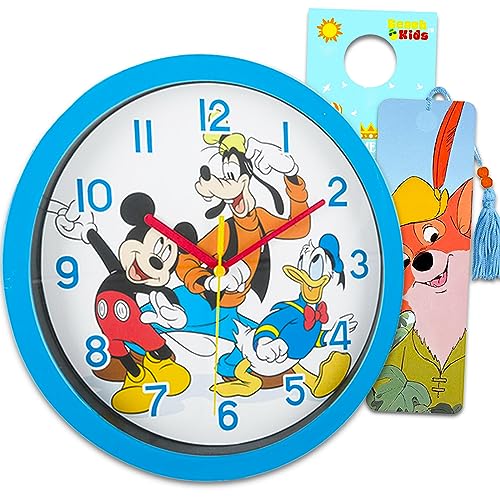 Mickey Mouse Wall Clock - Disney Room Decor Bundle