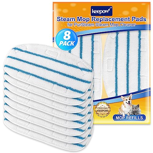 Microfiber Steam Mop Pads Compatible with PurSteam ThermaPro 10-in-1