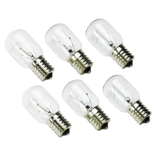 Microwave Light Bulbs Under Hood,6 Pack - Exact Fit for Whirlpool Maytag Microwaves