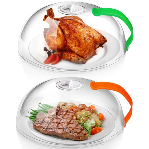 2 Pack Collapsible Microwave Plate Cover Prevents Food Splatter
