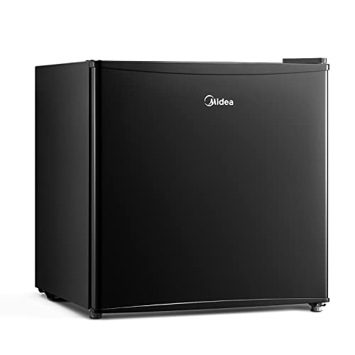 Midea 1.6 Cubic Feet Compact Reversible Door Refrigerator in Black