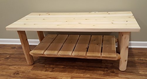 Midwest Log Furniture - White Cedar Log Coffee Table