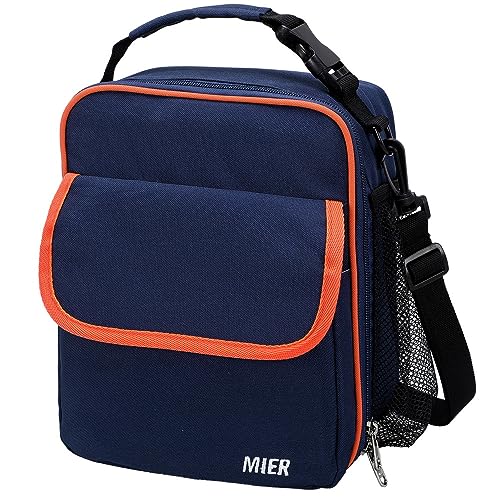 MIER Insulated Lunch Box for Kids, Teens & Adults - Navy Blue
