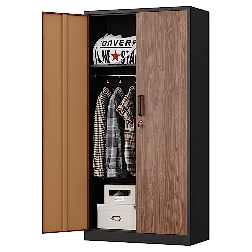 MIIIKO Metal Wardrobe Cabinet - Spacious Storage and Security