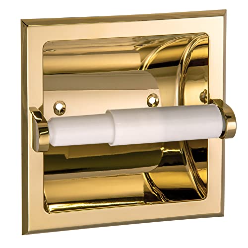 Orlif Recessed Toilet Paper Holder,Contemporary Hotel Style Wall Toilet Paper Holder - Recessed Toilet Tissue Holder Includes