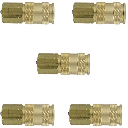 Milton Industries Inc. 764 HI-Flo V-Style Brass Body, 5 Pack