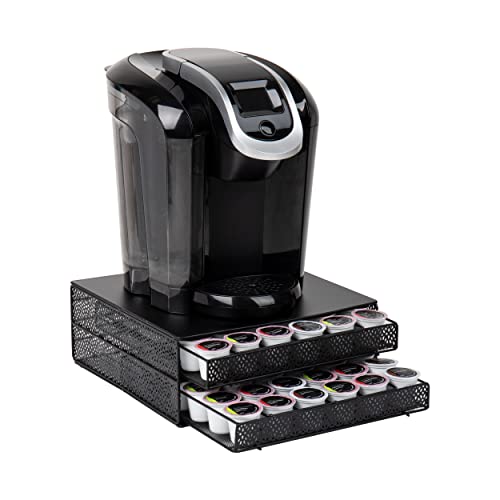Mind Reader Storage Drawer Coffee Pod Holder, 72 Capacity, Black