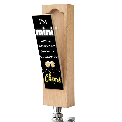 Mini Beech Wooden Tap Handle with Removable Chalkboard