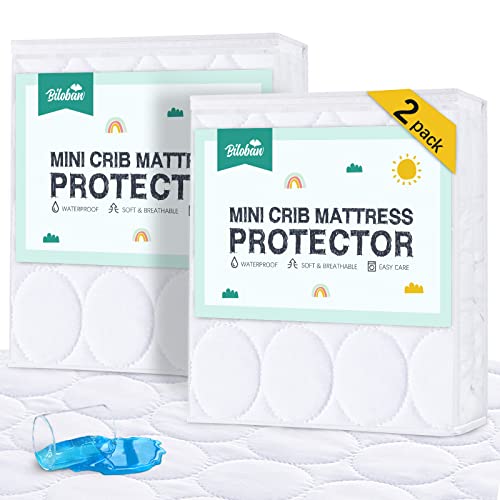 Mini Crib Mattress Protector 2 Pack