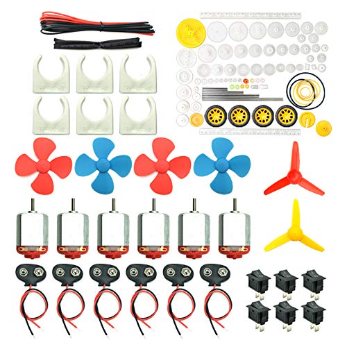 Mini Electric Hobby Motor Kit with Gears and Propellers