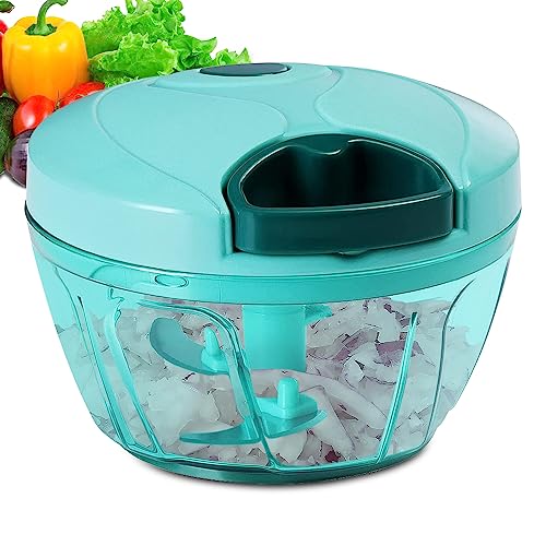 Brieftons Express Food Chopper: Large 8.5-Cup, Quick & Powerful Manual Hand  Held Chopper to Chop & Cut Fruits, Vegetables, Herbs, Onions for Salsa